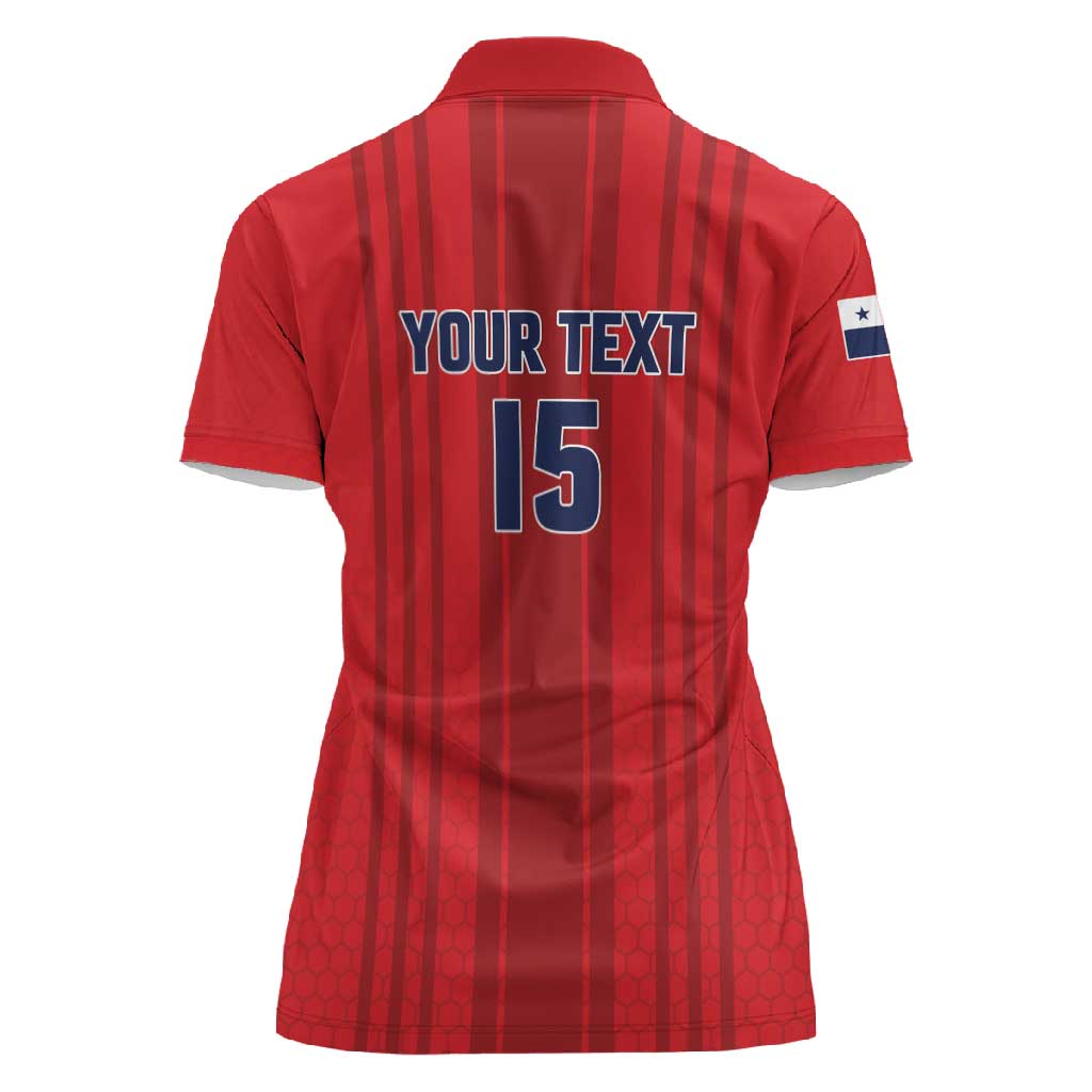 Custom Panama Football 2026 Women Polo Shirt La Marea Roja Rising