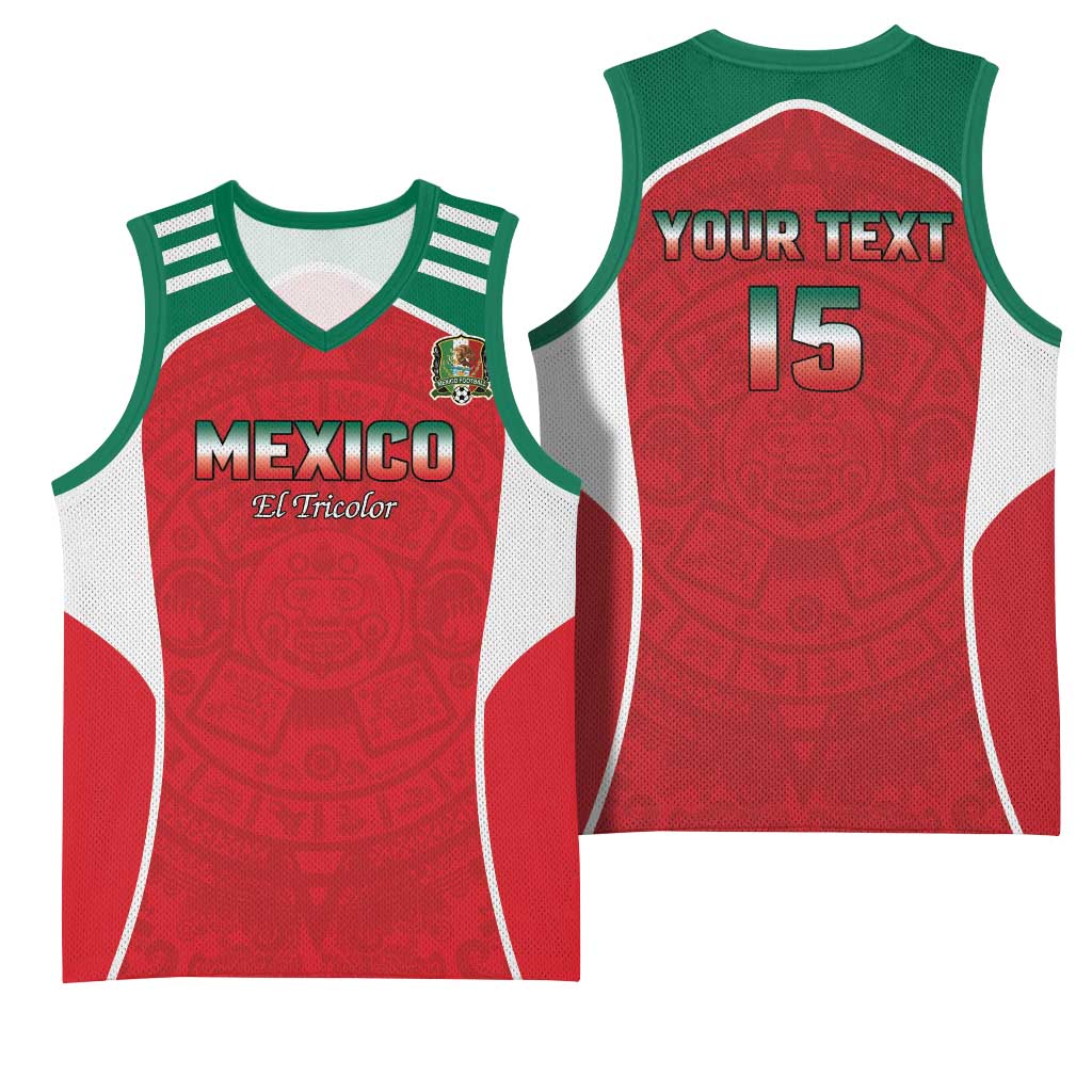 Custom Mexico Football 2026 Basketball Jersey Viva El Tri