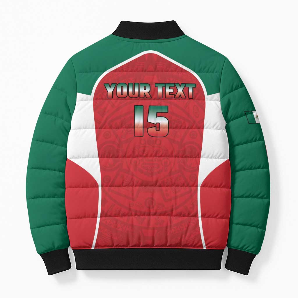 Custom Mexico Football 2026 Bomber Puffer Jacket Viva El Tri