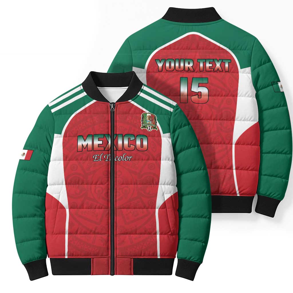 Custom Mexico Football 2026 Bomber Puffer Jacket Viva El Tri
