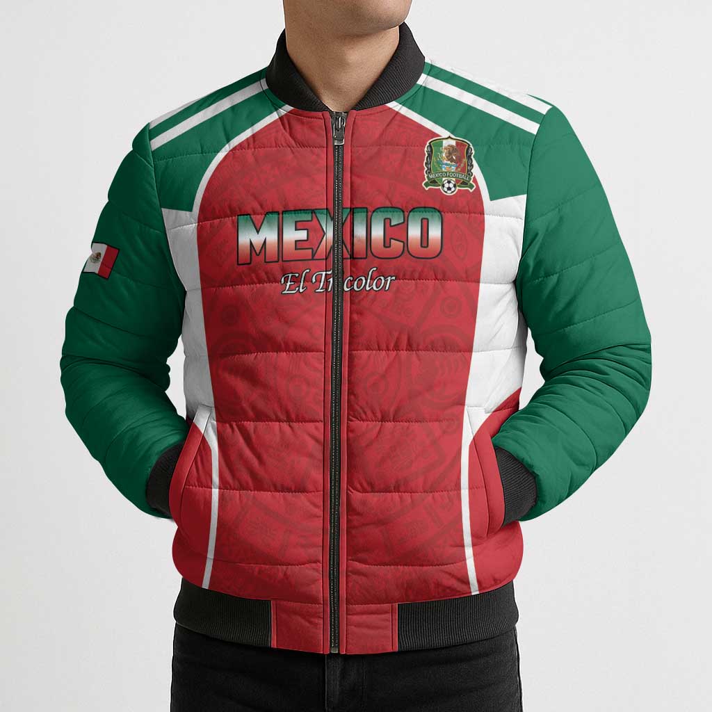 Custom Mexico Football 2026 Bomber Puffer Jacket Viva El Tri