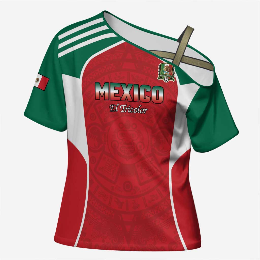 Custom Mexico Football 2026 Cross Shoulder Shirt Viva El Tri
