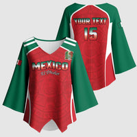 Custom Mexico Football 2026 Kimono Sleeve Blouse Viva El Tri