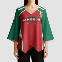 Custom Mexico Football 2026 Kimono Sleeve Blouse Viva El Tri