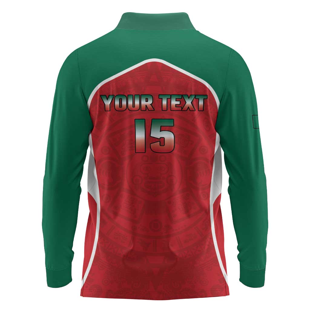 Custom Mexico Football 2026 Long Sleeve Polo Shirt Viva El Tri