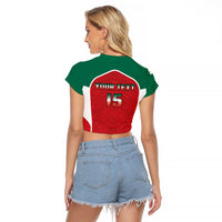 Custom Mexico Football 2026 Raglan Cropped T Shirt Viva El Tri
