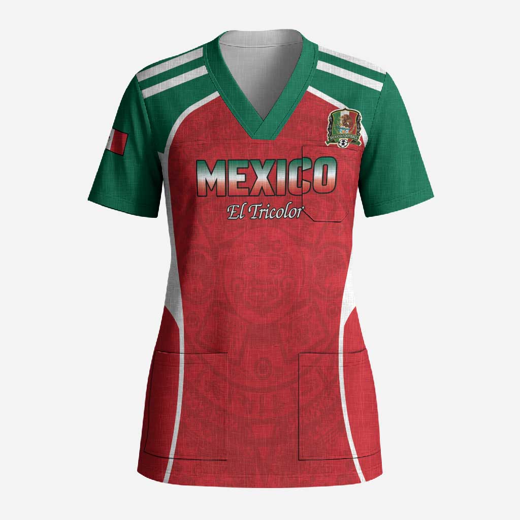 Custom Mexico Football 2026 Scrub Top Viva El Tri