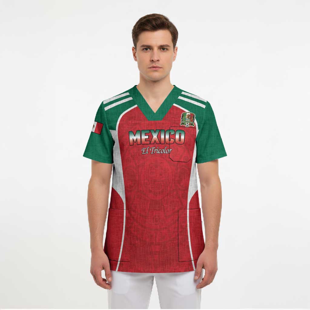 Custom Mexico Football 2026 Scrub Top Viva El Tri