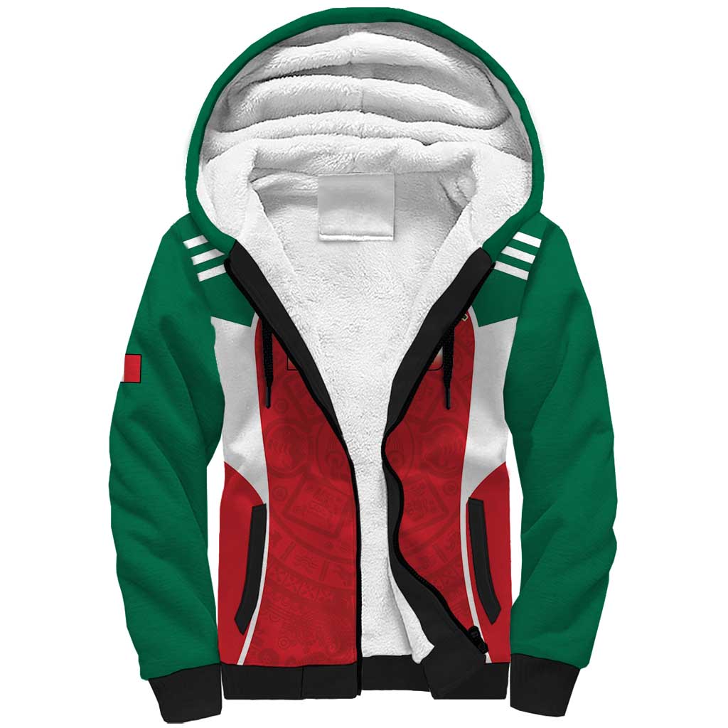 Custom Mexico Football 2026 Sherpa Hoodie Viva El Tri