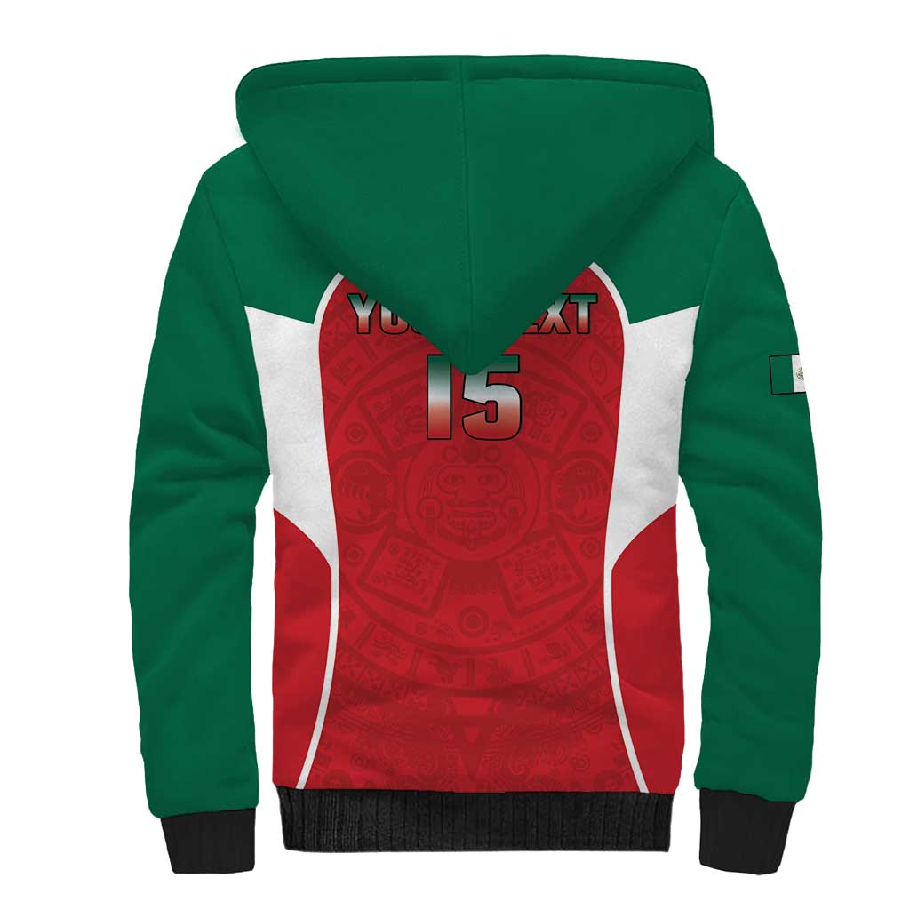 Custom Mexico Football 2026 Sherpa Hoodie Viva El Tri