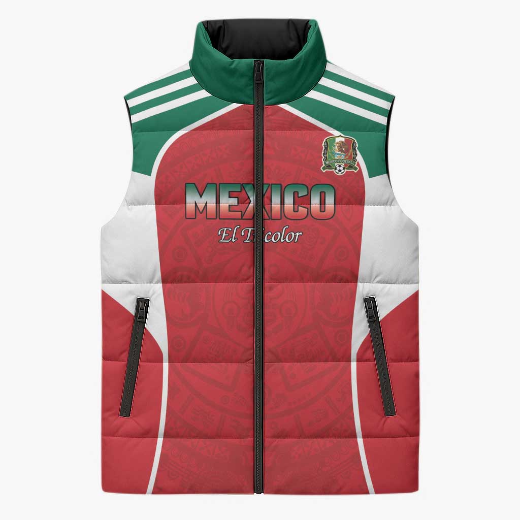 Custom Mexico Football 2026 Sleeveless Puffer Jacket Viva El Tri