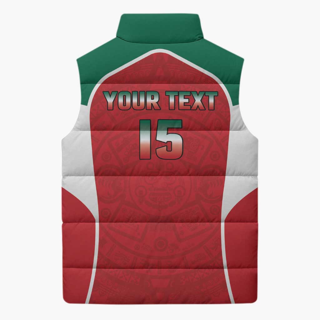 Custom Mexico Football 2026 Sleeveless Puffer Jacket Viva El Tri