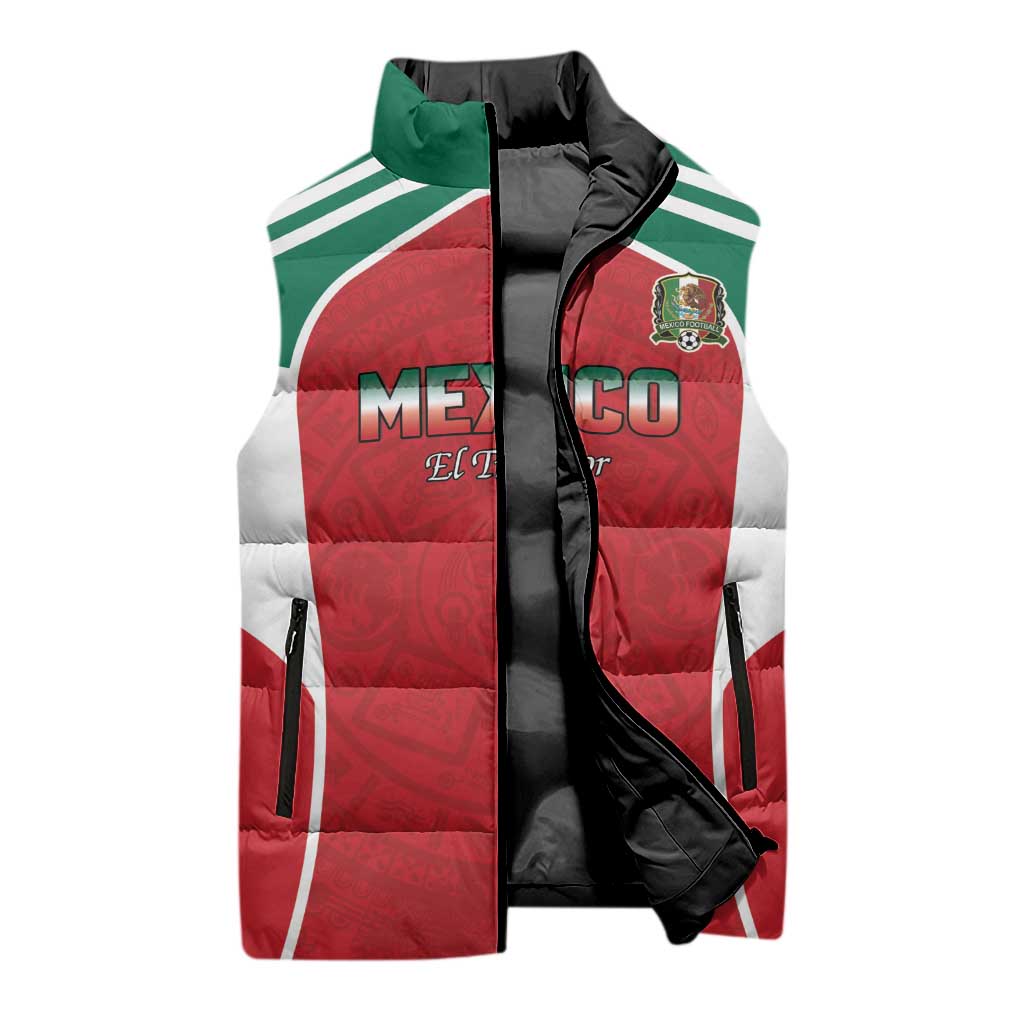 Custom Mexico Football 2026 Sleeveless Puffer Jacket Viva El Tri