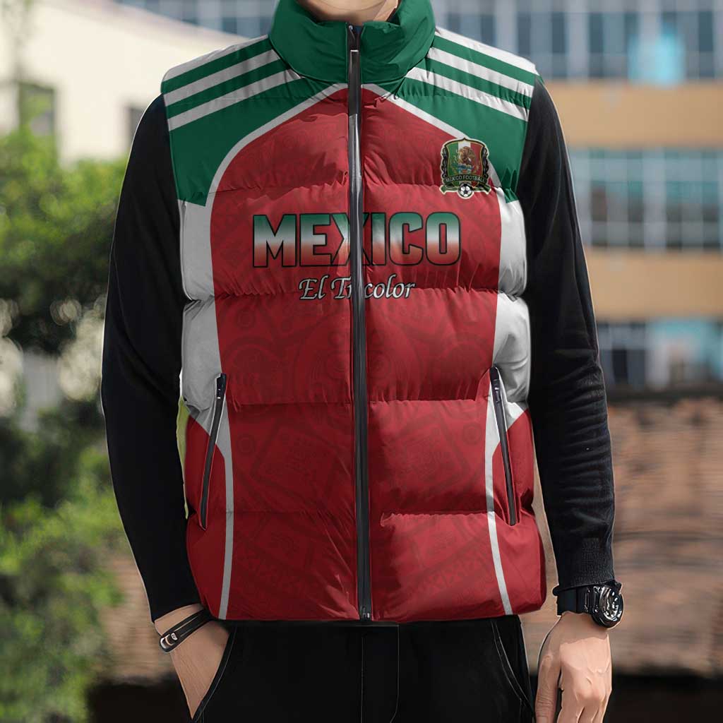 Custom Mexico Football 2026 Sleeveless Puffer Jacket Viva El Tri