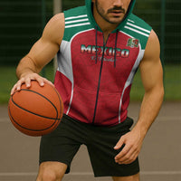 Custom Mexico Football 2026 Sleeveless Zip Hoodie Viva El Tri