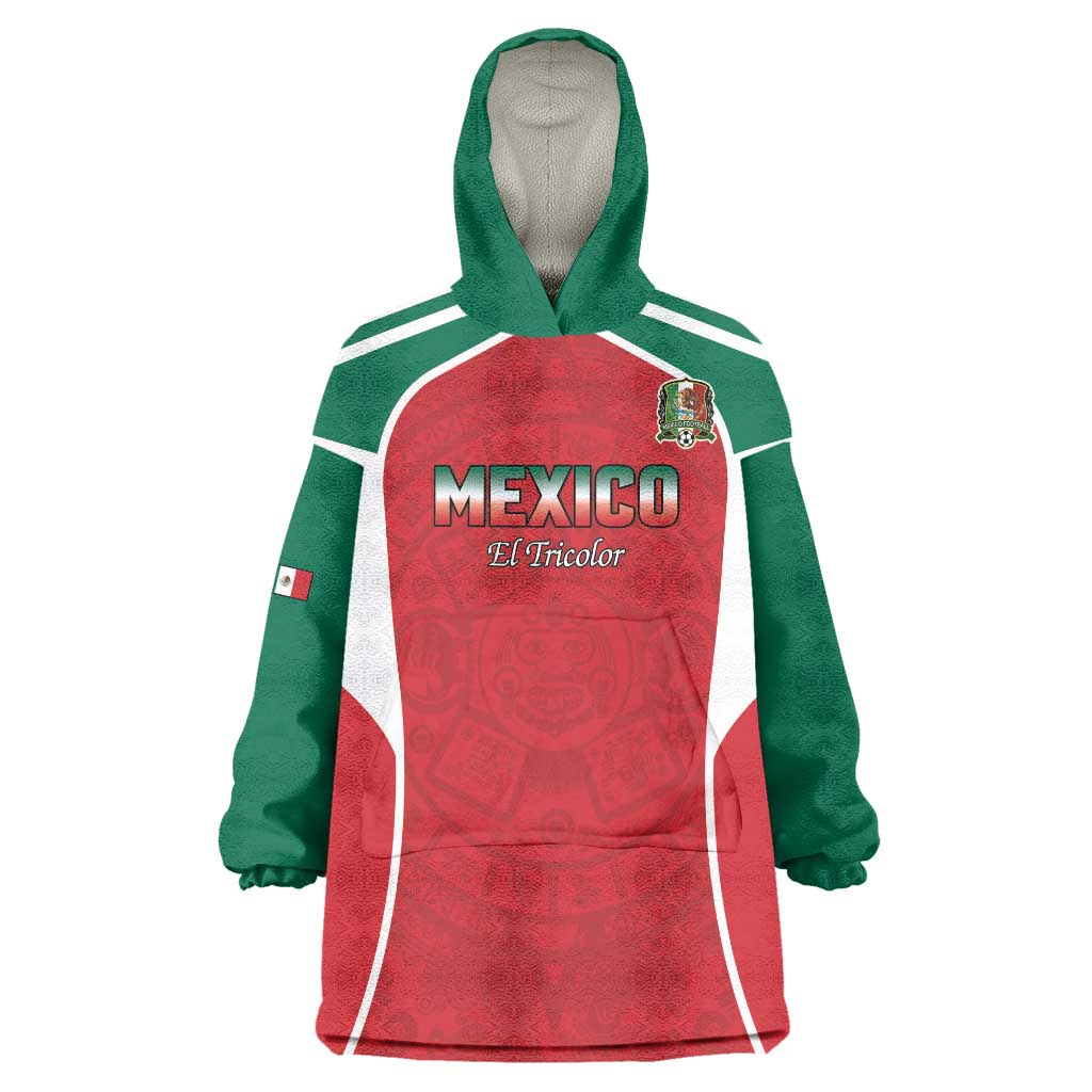 Custom Mexico Football 2026 Wearable Blanket Hoodie Viva El Tri