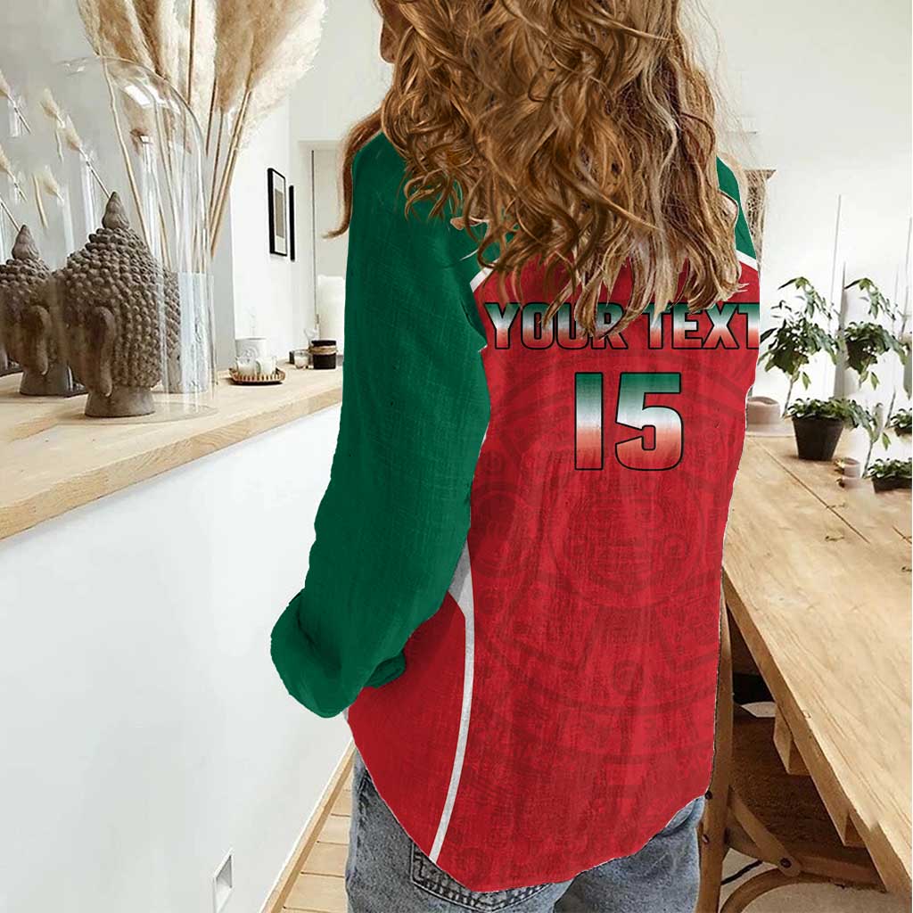 Custom Mexico Football 2026 Women Casual Shirt Viva El Tri