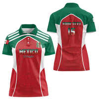 Custom Mexico Football 2026 Women Polo Shirt Viva El Tri