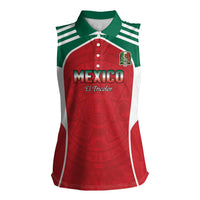 Custom Mexico Football 2026 Women Sleeveless Polo Shirt Viva El Tri