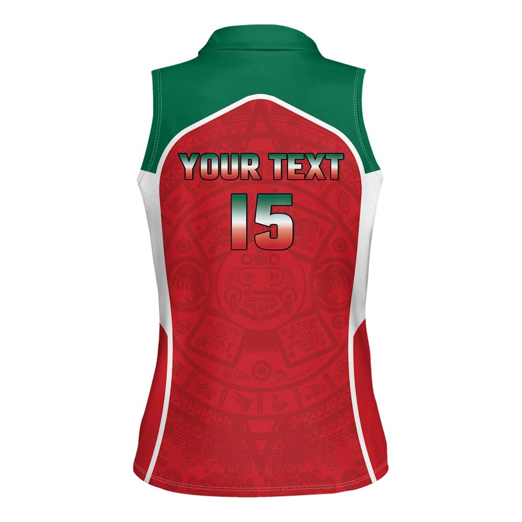 Custom Mexico Football 2026 Women Sleeveless Polo Shirt Viva El Tri