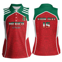 Custom Mexico Football 2026 Women Sleeveless Polo Shirt Viva El Tri
