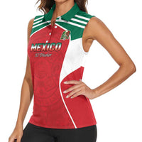Custom Mexico Football 2026 Women Sleeveless Polo Shirt Viva El Tri