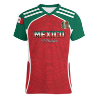 Custom Mexico Football 2026 Women V-Neck T-Shirt Viva El Tri
