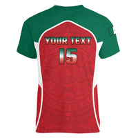 Custom Mexico Football 2026 Women V-Neck T-Shirt Viva El Tri