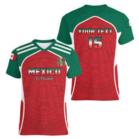Custom Mexico Football 2026 Women V-Neck T-Shirt Viva El Tri