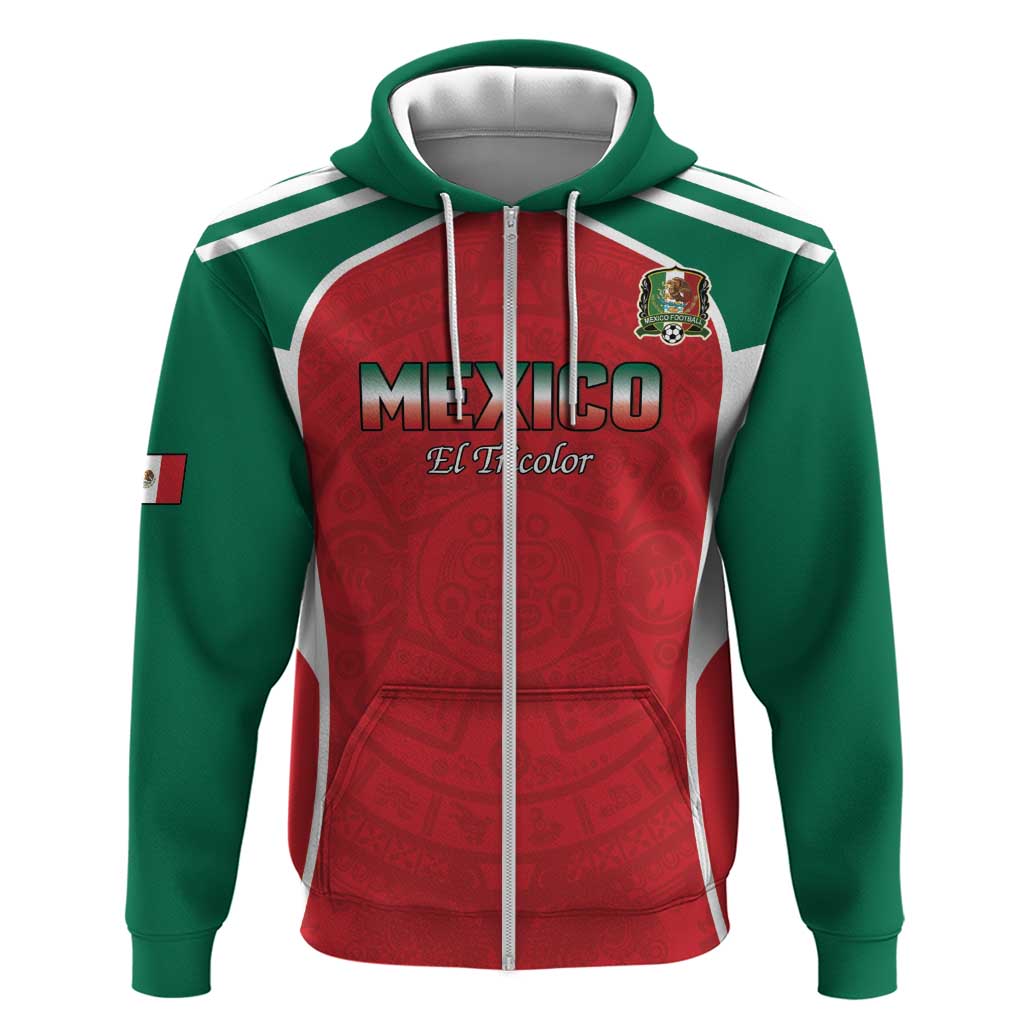 Custom Mexico Football 2026 Zip Hoodie Viva El Tri