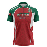 Custom Mexico Football 2026 Zipper Polo Shirt Viva El Tri
