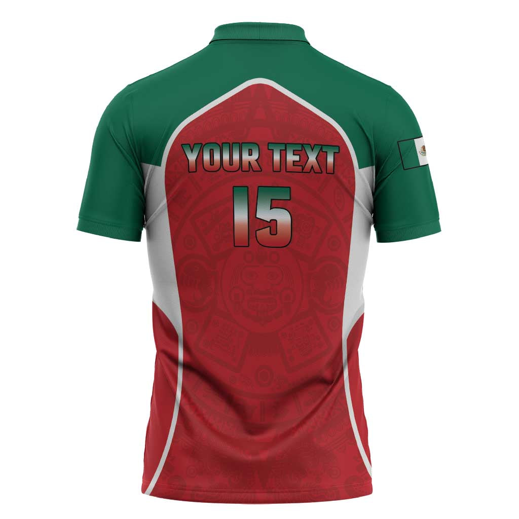 Custom Mexico Football 2026 Zipper Polo Shirt Viva El Tri