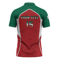 Custom Mexico Football 2026 Zipper Polo Shirt Viva El Tri