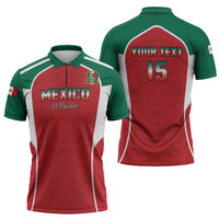 Custom Mexico Football 2026 Zipper Polo Shirt Viva El Tri