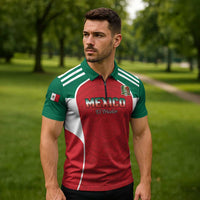 Custom Mexico Football 2026 Zipper Polo Shirt Viva El Tri