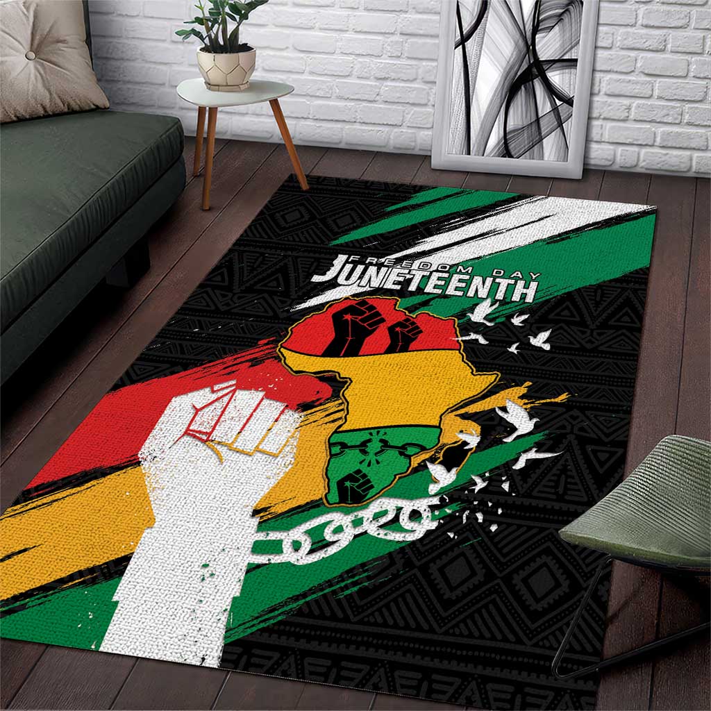 Nigeria Juneteenth Area Rug Africa Map - Happy Freedom Day