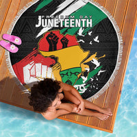 Nigeria Juneteenth Beach Blanket Africa Map - Happy Freedom Day