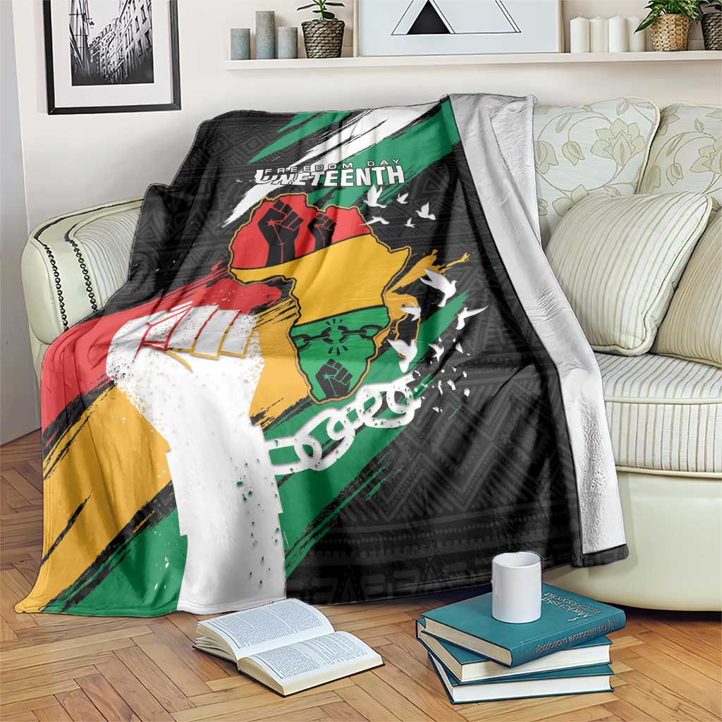 Nigeria Juneteenth Blanket Africa Map - Happy Freedom Day