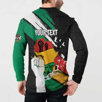 Personalised Nigeria Juneteenth Button Sweatshirt Africa Map - Happy Freedom Day