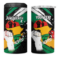 Personalised Nigeria Juneteenth 4 in 1 Can Cooler Tumbler Africa Map - Happy Freedom Day