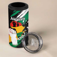Personalised Nigeria Juneteenth 4 in 1 Can Cooler Tumbler Africa Map - Happy Freedom Day