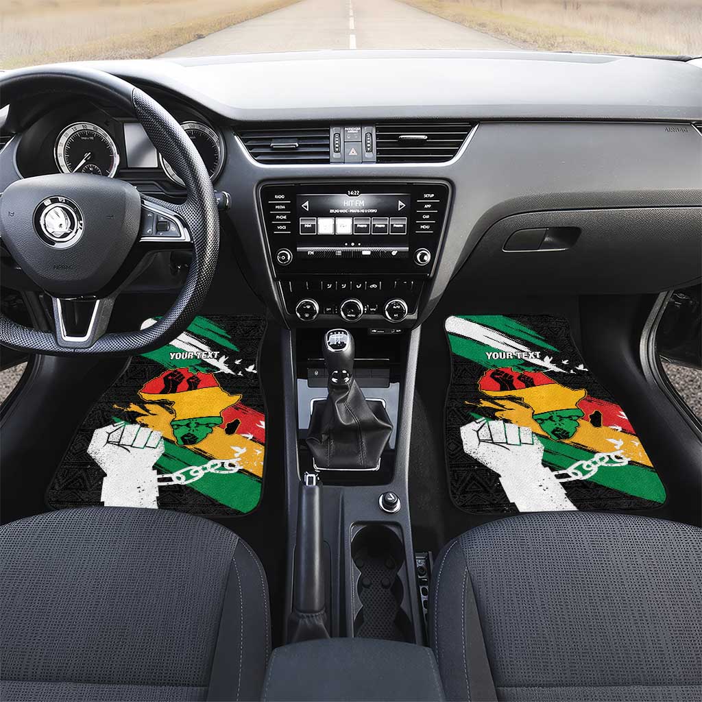 Nigeria Juneteenth Car Mats Africa Map - Happy Freedom Day