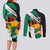 Personalised Nigeria Juneteenth Couples Matching Long Sleeve Bodycon Dress and Long Sleeve Button Shirt Africa Map - Happy Freedom Day
