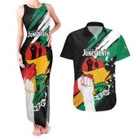 Personalised Nigeria Juneteenth Couples Matching Tank Maxi Dress and Hawaiian Shirt Africa Map - Happy Freedom Day
