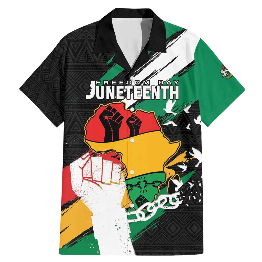 Personalised Nigeria Juneteenth Family Matching Mermaid Dress and Hawaiian Shirt Africa Map - Happy Freedom Day