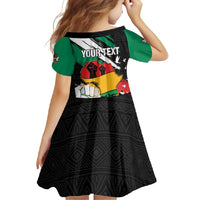 Personalised Nigeria Juneteenth Family Matching Off Shoulder Maxi Dress and Hawaiian Shirt Africa Map - Happy Freedom Day