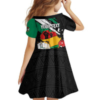 Personalised Nigeria Juneteenth Family Matching Short Sleeve Bodycon Dress and Hawaiian Shirt Africa Map - Happy Freedom Day