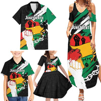 Personalised Nigeria Juneteenth Family Matching Summer Maxi Dress and Hawaiian Shirt Africa Map - Happy Freedom Day