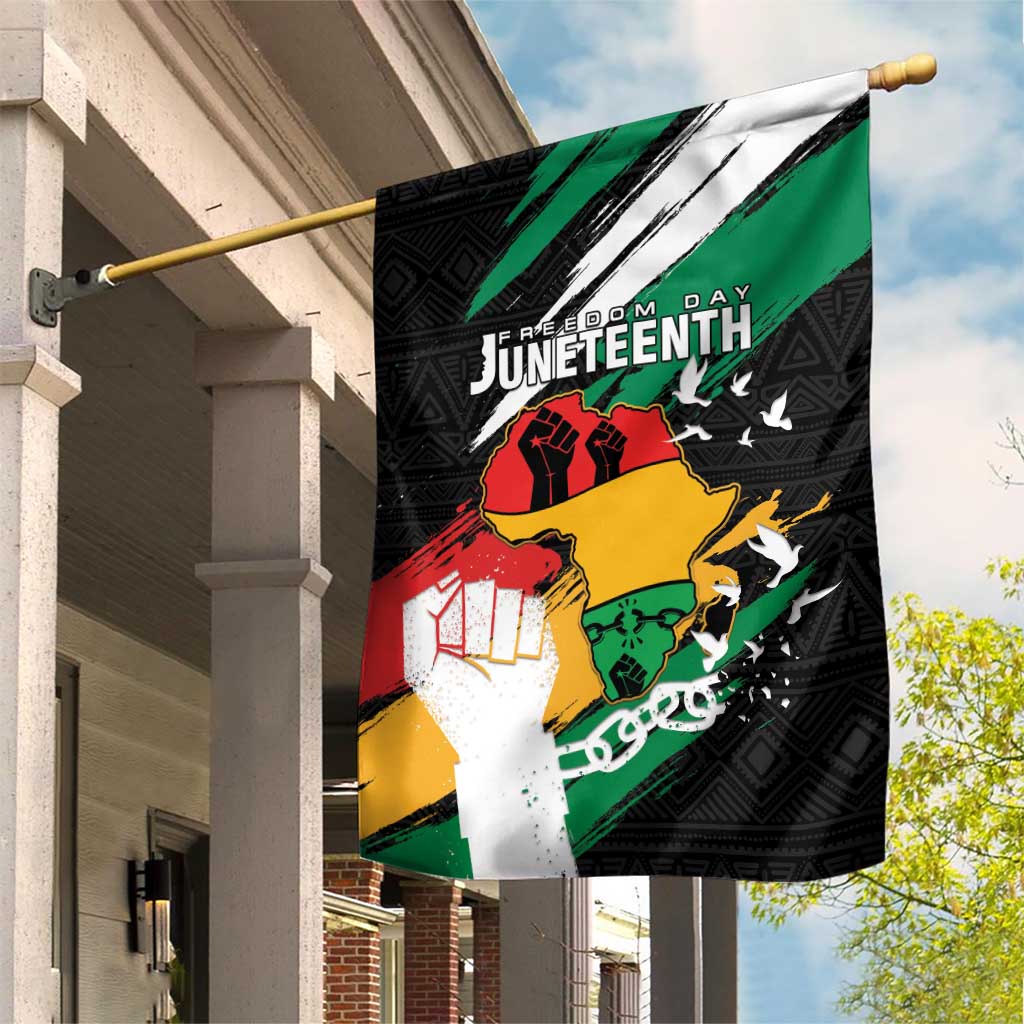 Nigeria Juneteenth Garden Flag Africa Map - Happy Freedom Day