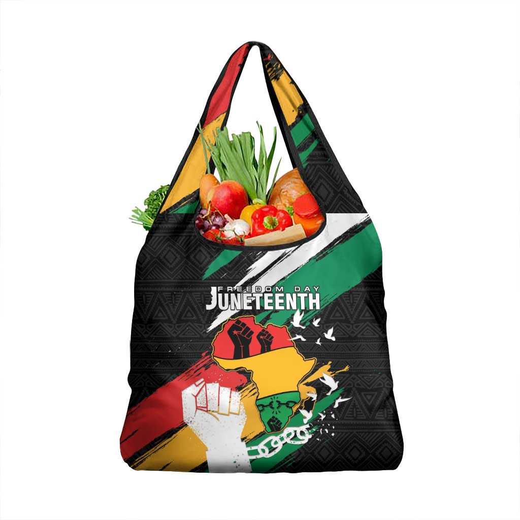 Nigeria Juneteenth Grocery Bag Africa Map - Happy Freedom Day